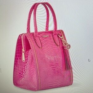 Brahmin “The Caroline” Satchel. Paradise Pink. 11.5 W x 10.5” H x 5” D.